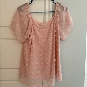 Elegant Pink Sheer Women's Top